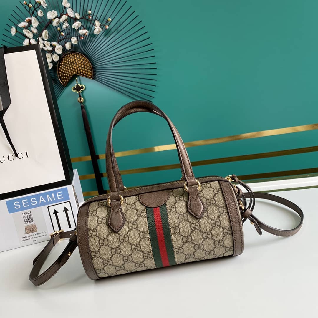 Gvc*1 Ophidia GG Small Boston Bag Replica 602577