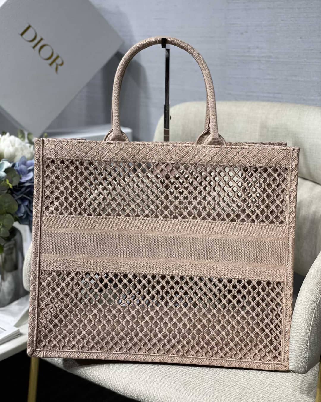 Chr1st1an D10r Mesh Book Tote Bag Dupe