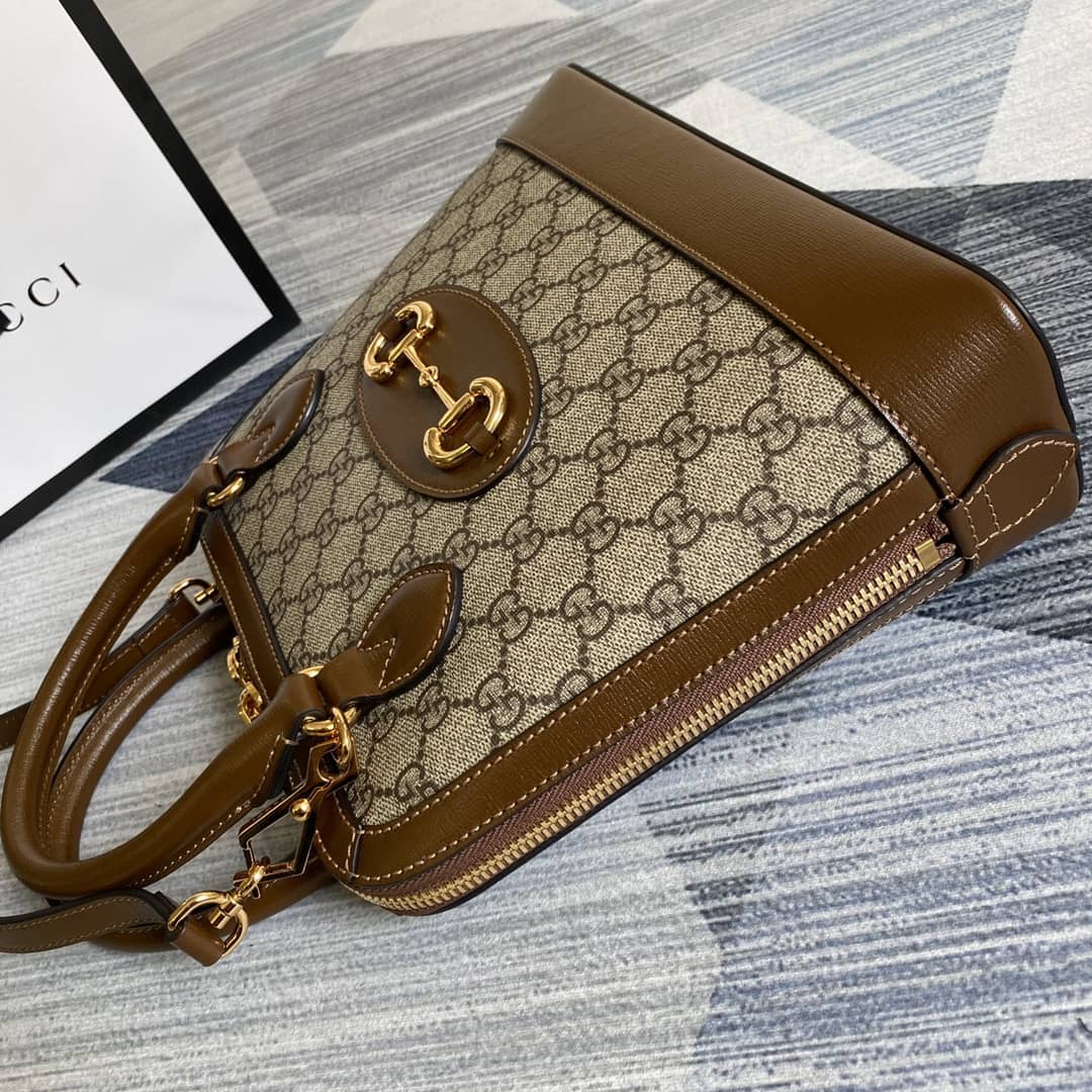 Gvc*1 1955 Horsebit Polkadot Handle Bag Replica 621220