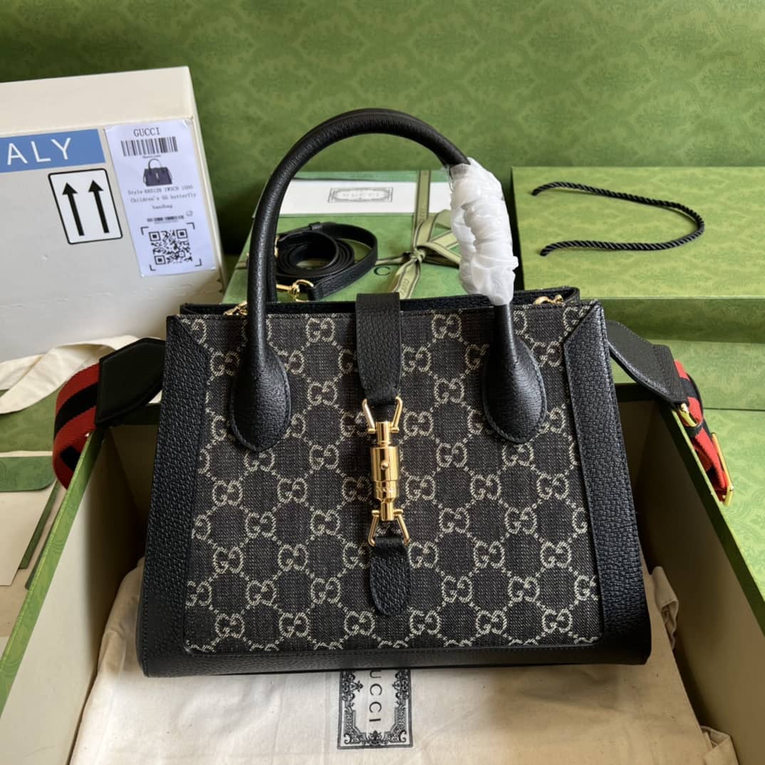 Gvc*1 GG Jackie 1961 Denim Replica Tote Bag 685129