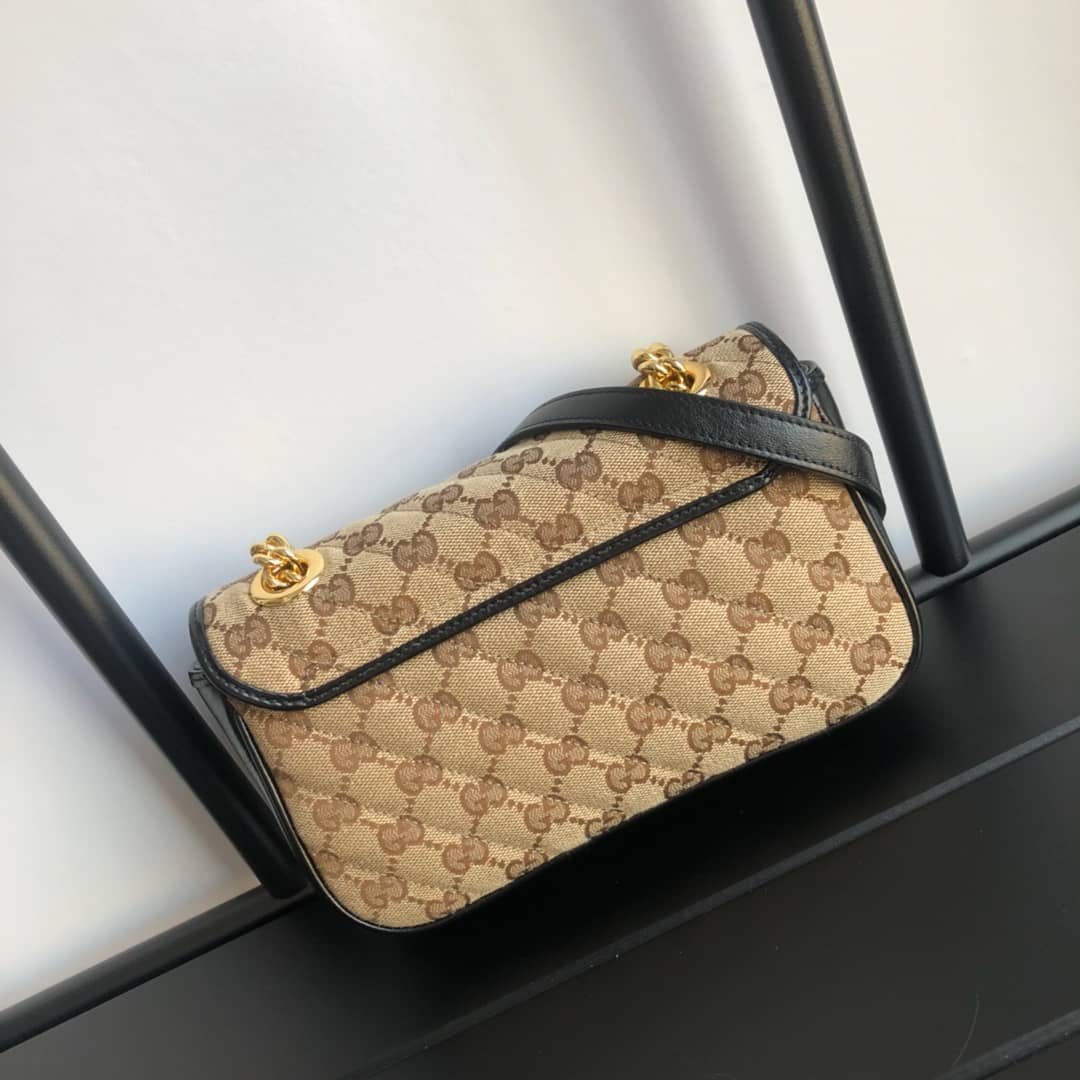 Gvc*1 GG Marmont Mini Matelasse Shoulder Bag Replica Yellow 446744