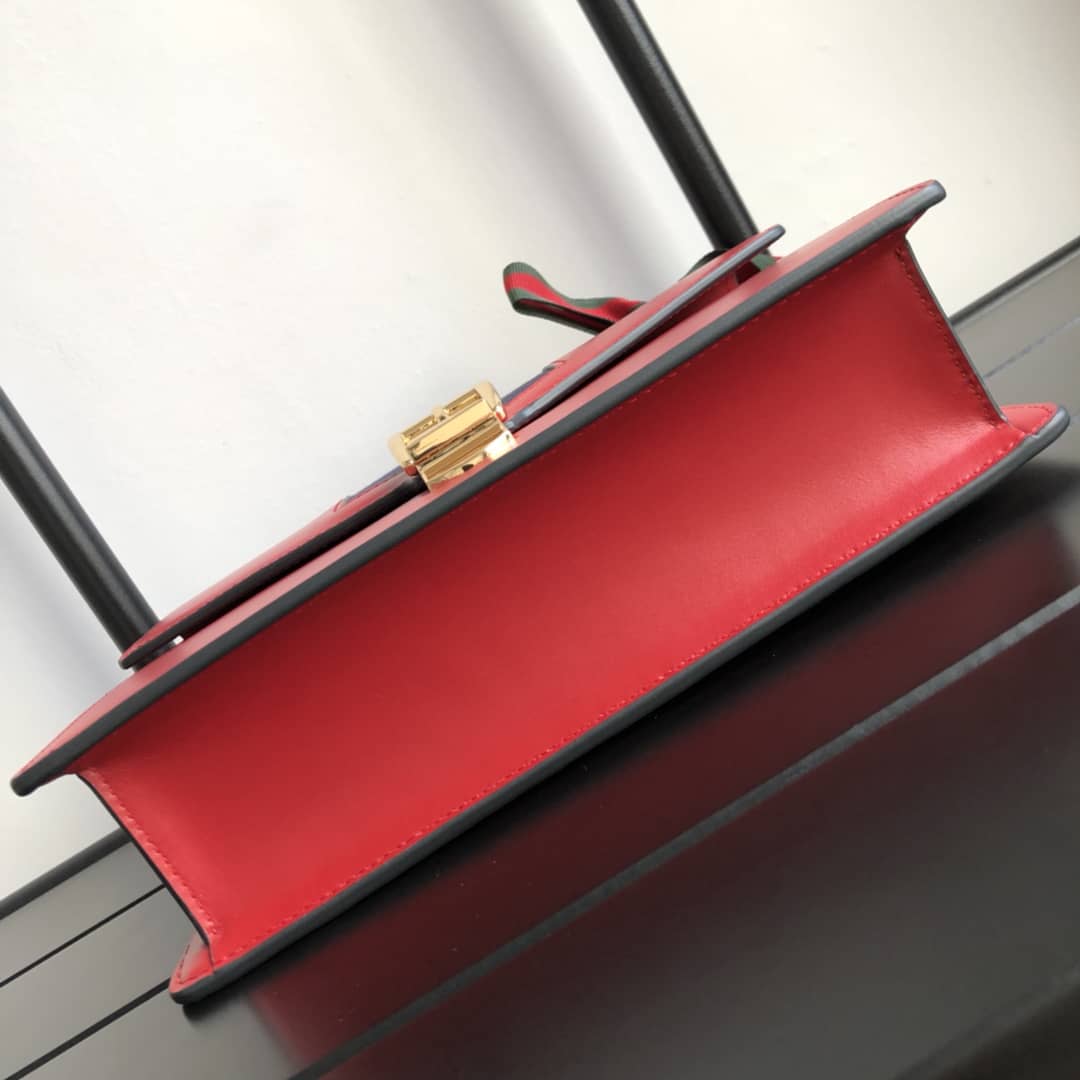 Gvc*1 Sylvie Small Leather Shoulder Bag Replica Red 421882