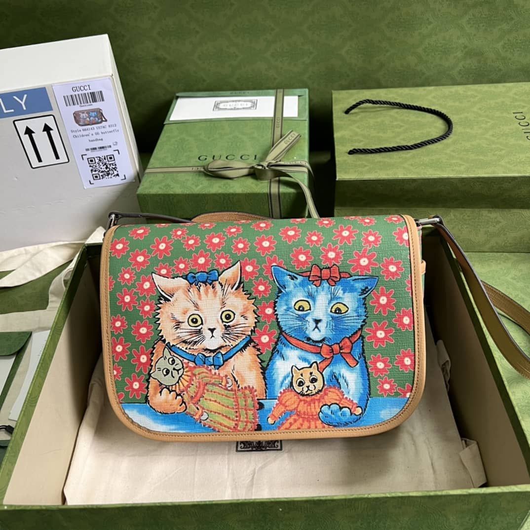Gvc*1 Children Cat Print 664143 Replica Messenger Bag