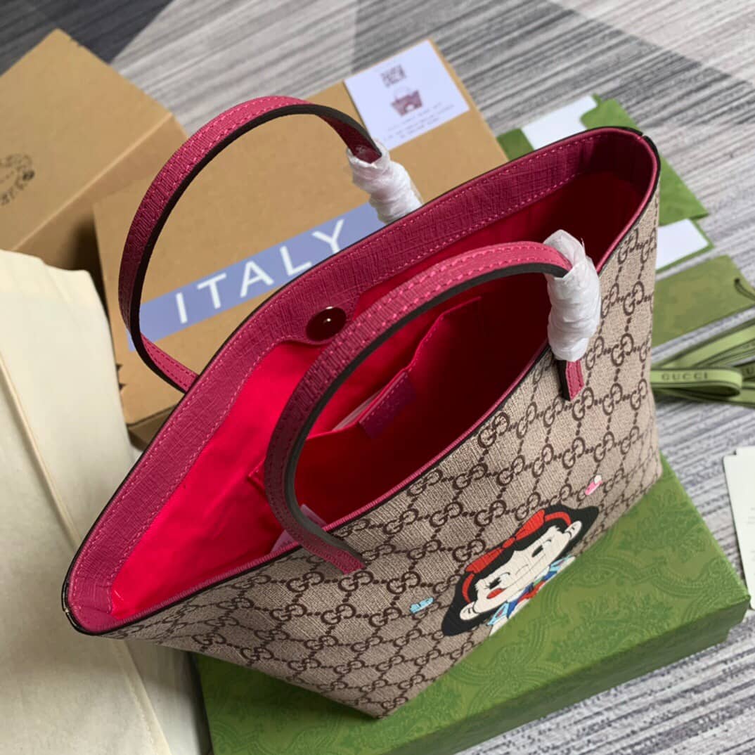 Gvc*1 Children GG Svp*me Canvas Replica Tote Brown 410812