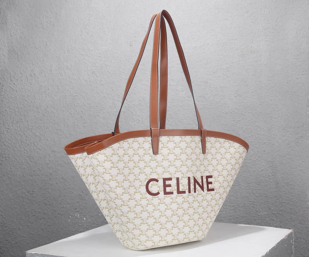 Ce1i*e Triomphe Bag Dupe Large Couffin Triomphe Canvas Print Tote