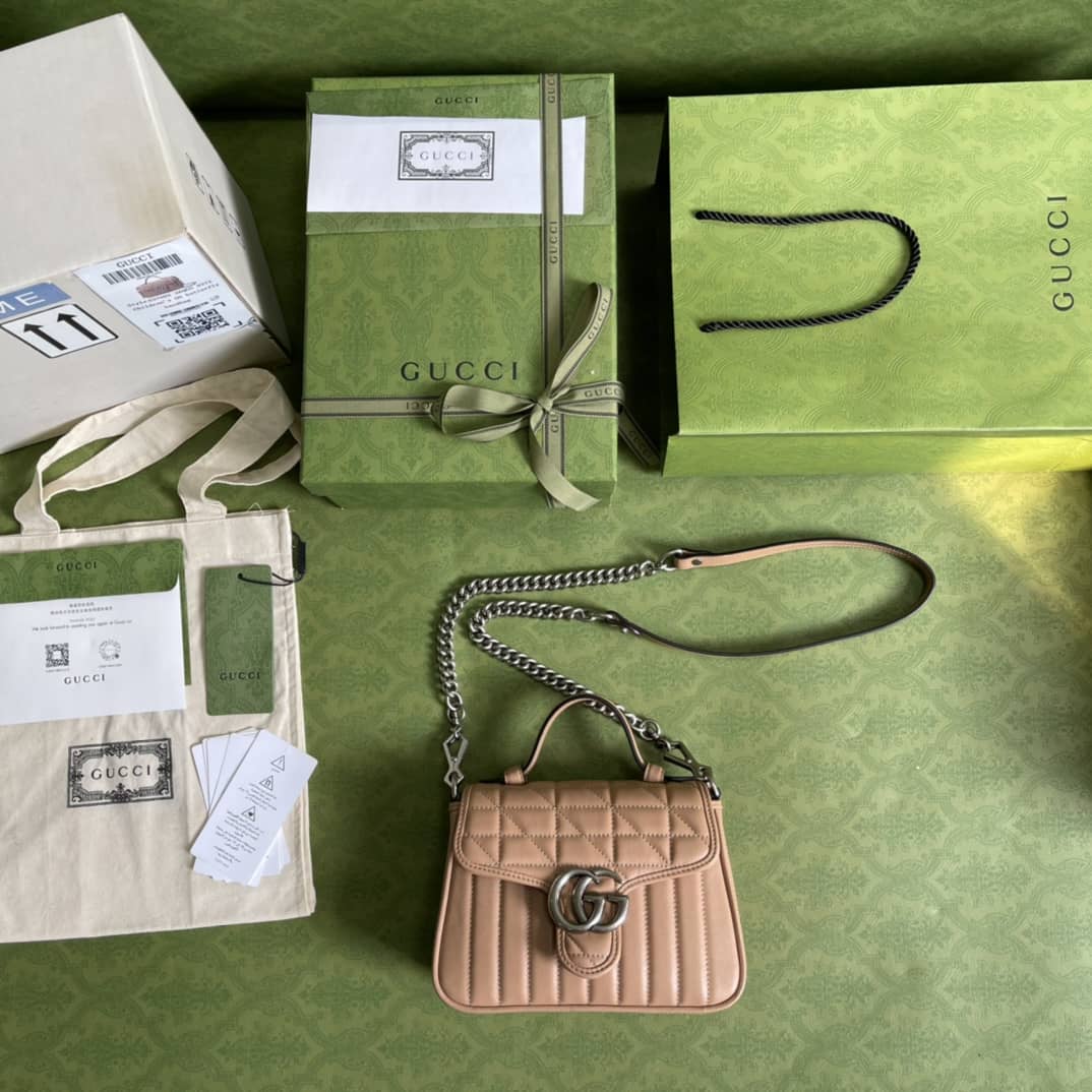 Gvc*1 Marmont GG Mini Top Handle Bag Replica 583571