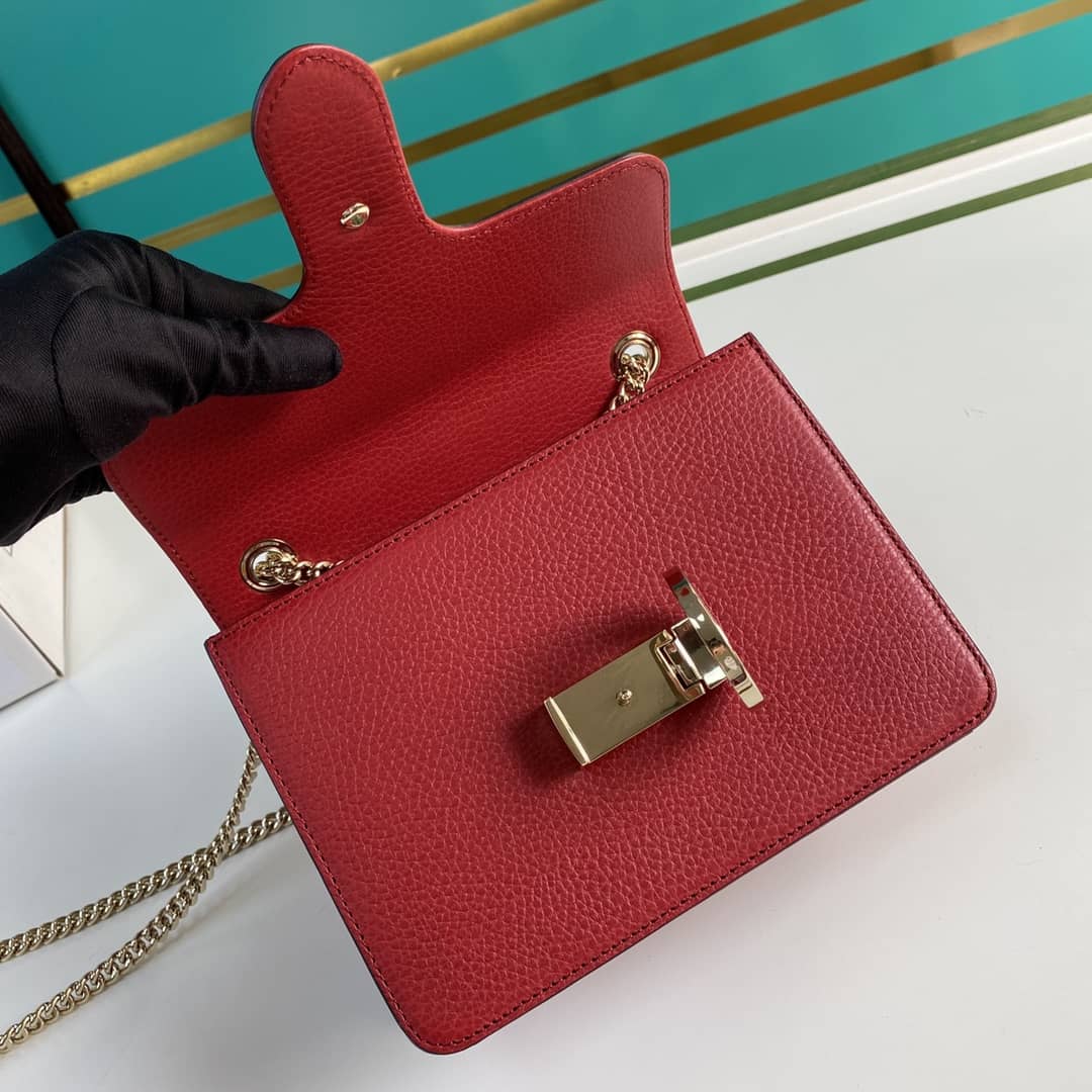 Gvc*1 Interlocking Leather Chain Crossbody Bag Replica 510304