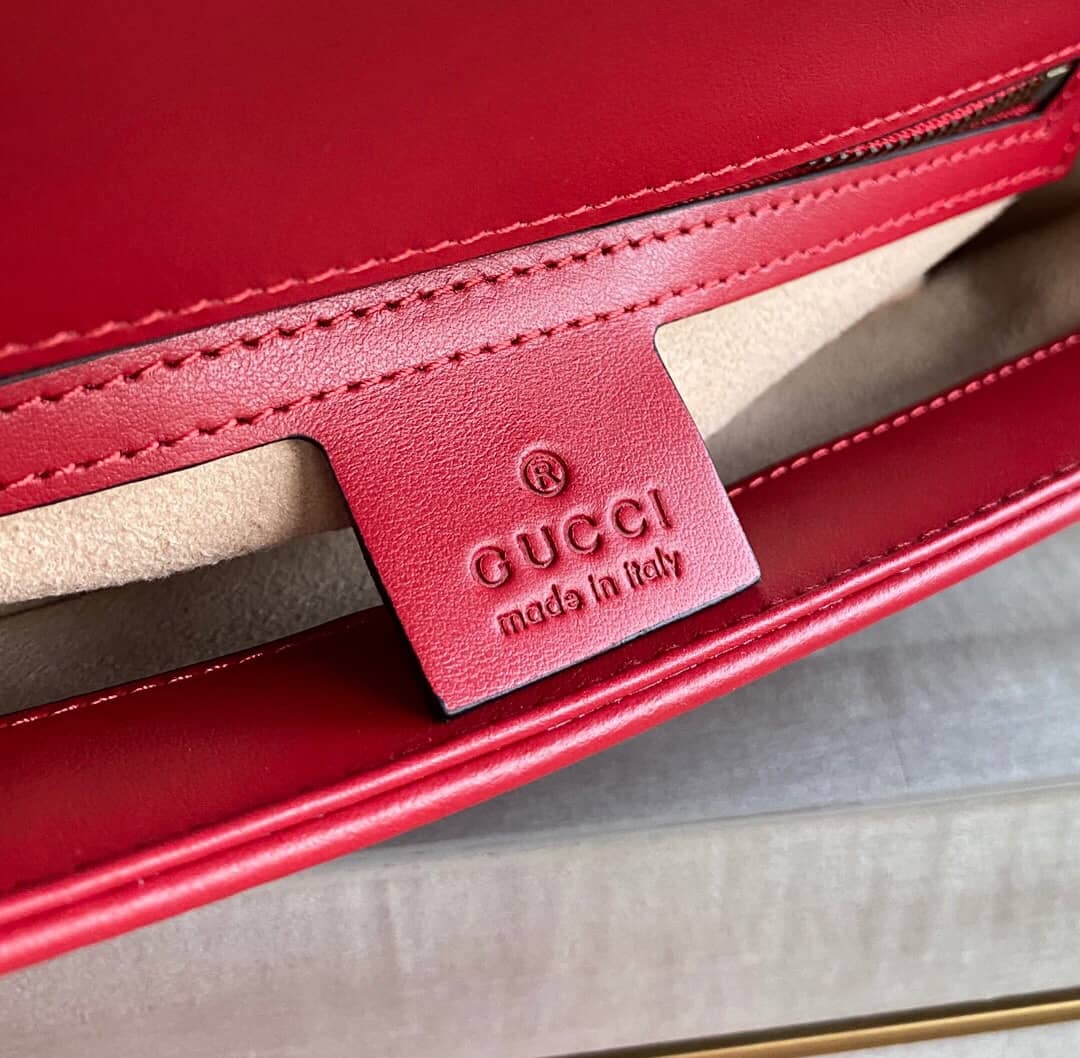Gvc*1 Marmont Dupe Mini GG Marmont Replica Bag Red 498100