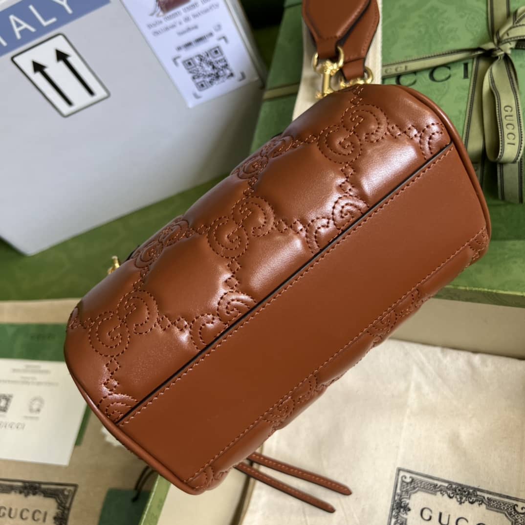 Gvc*1 GG Matelassé Leather Top Handle Shoulder Bag 702251 Replica