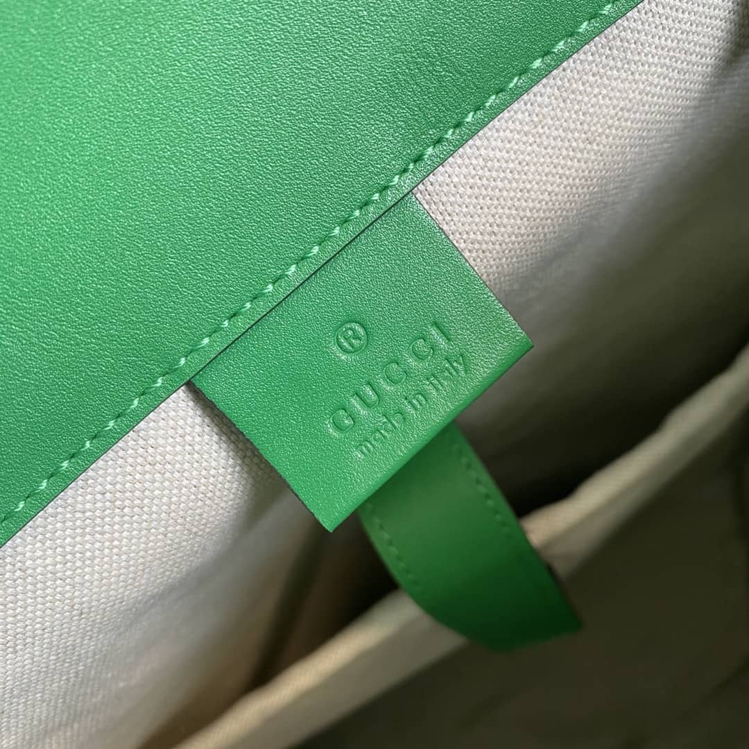 Gvc*1 GG Embossed Backpack Replica Green 625770