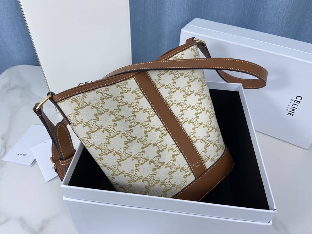 Ce1i*e Triomphe Bag Dupe Canvas Replica Bucket Bag