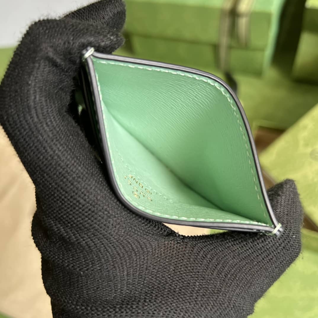 Gvc*1 Star Bananya Print Card Case Green 701064 Replica Wallet