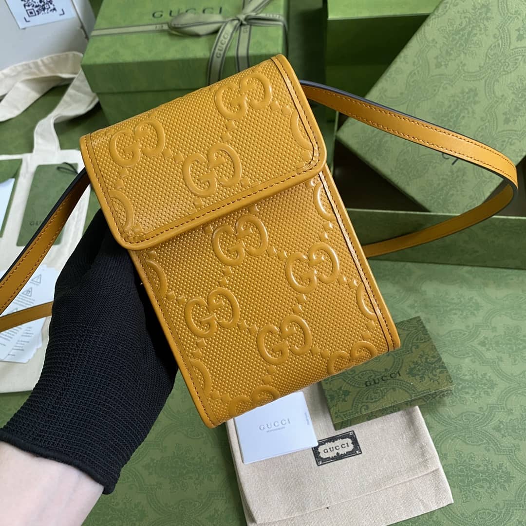 Gvc*1 GG Embossed Mini Phone Bag Replica 625571