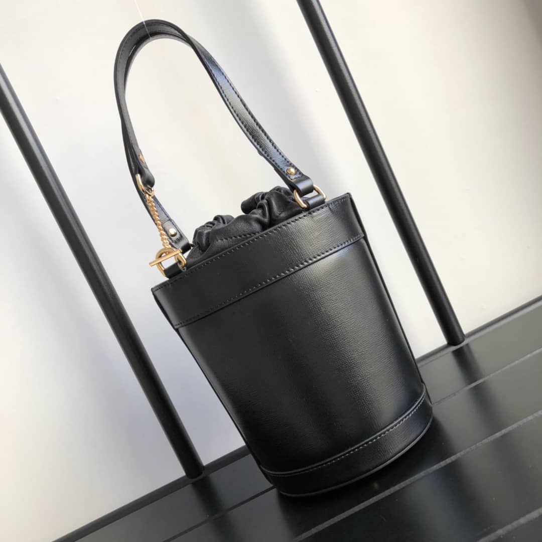 Gvc*1 Horsebit 1955 Small Bucket Bag Replica Black 637115