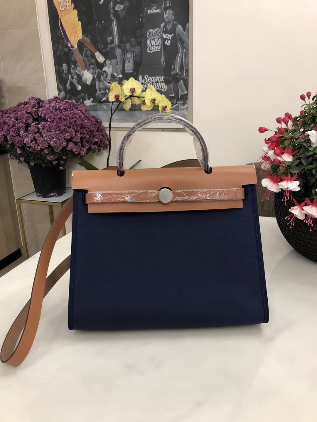 H**me5 Bag Replica 31 Canvas Leather HerBag