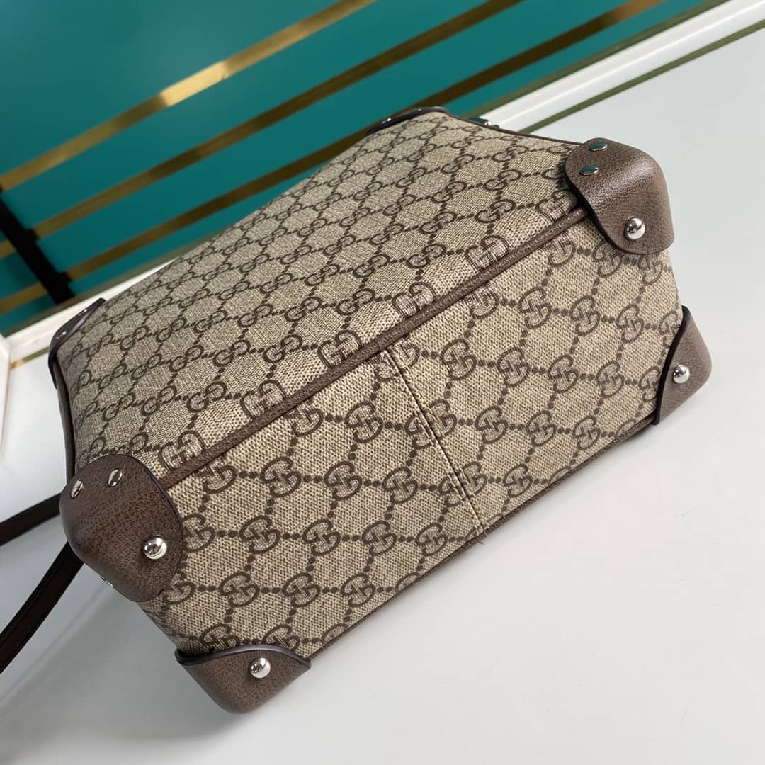 Gvc*1 Svp*me GG Leather Square Shoulder Bag Replica 626363