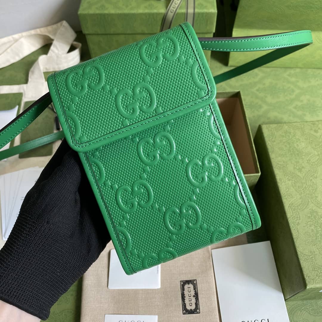 Gvc*1 GG Embossed Mini Phone Bag Replica 625571