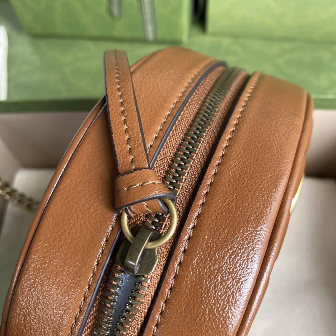 Gvc*1 Crossbody Dupe Marmont GG Matelasse Mini Round 550154