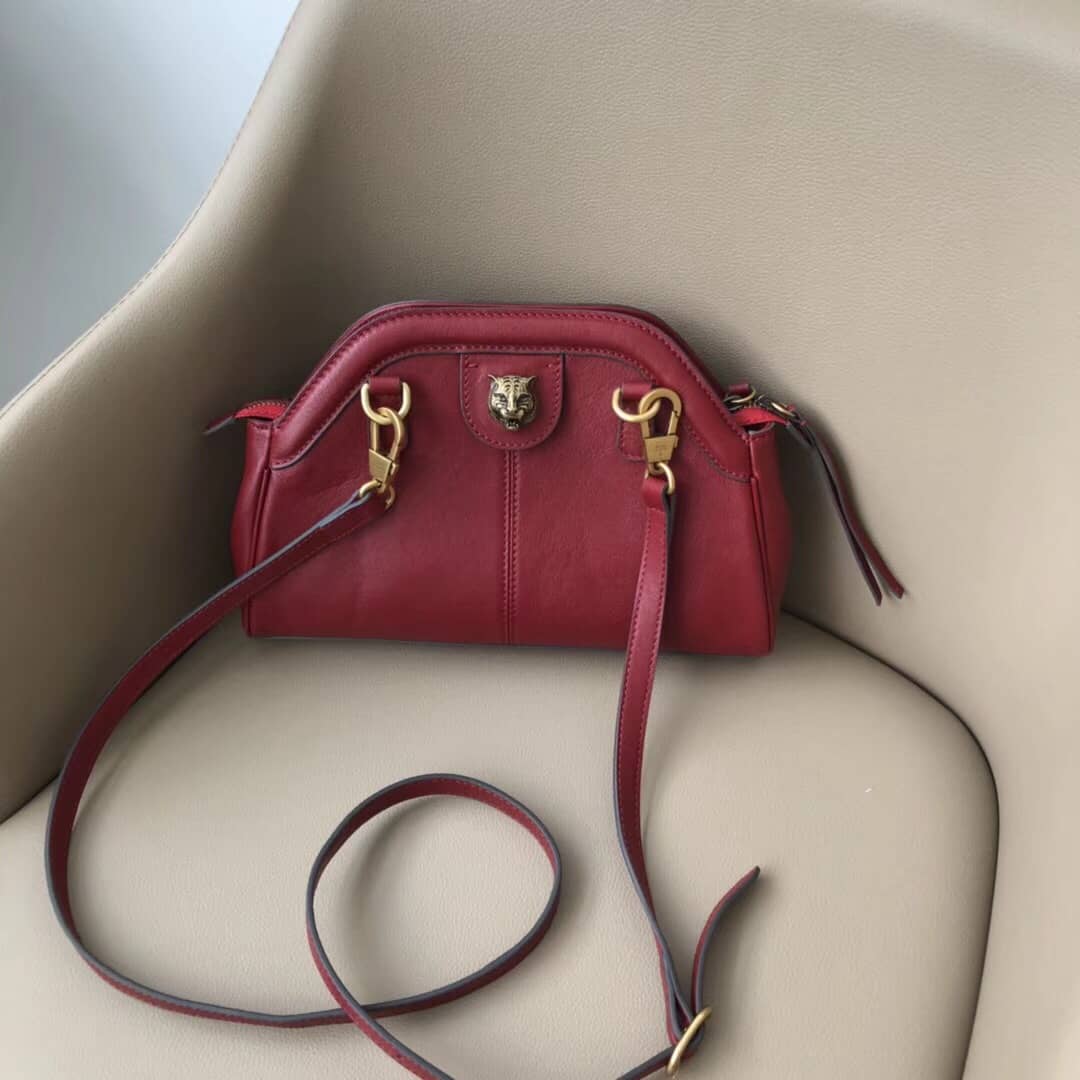 Gvc*1 Belle Marmont Feline Small Crossbody Bag Replica Red 524620