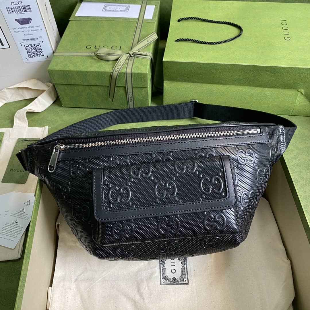 Gvc*1 GG Embossed Leather Belt Bag Bumbag Replica 645093