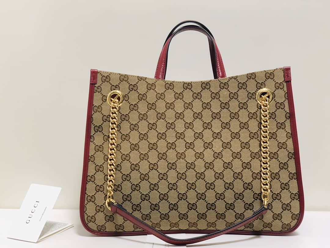 Gvc*1 Horsebit 1955 Leather Tote Replica Red 621144