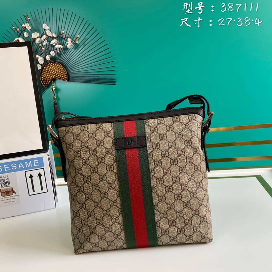 Gvc*1 GG Svp*me Web Slim Crossbody Bag Replica 387111