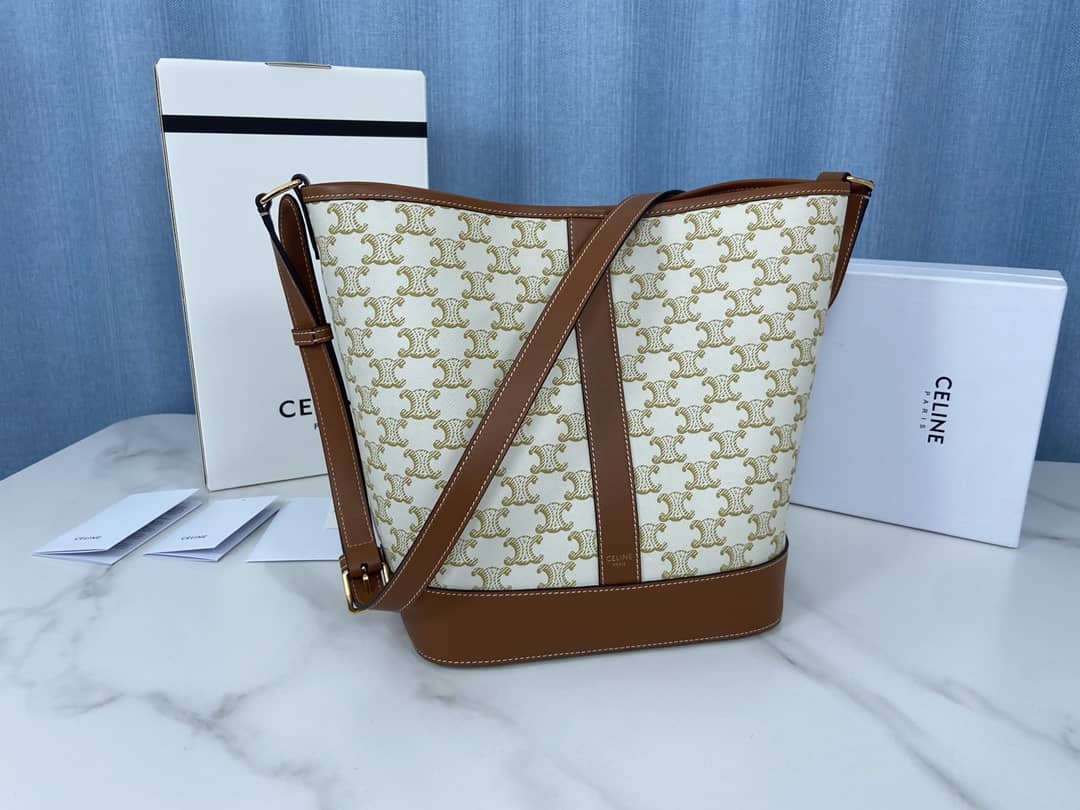Ce1i*e Triomphe Bag Dupe Canvas Replica Bucket Bag