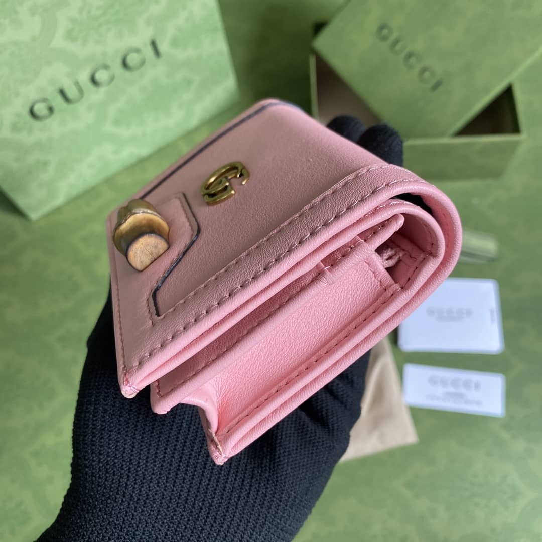 Gvc*1 Diana Leather Card Case Wallet Replica 658244