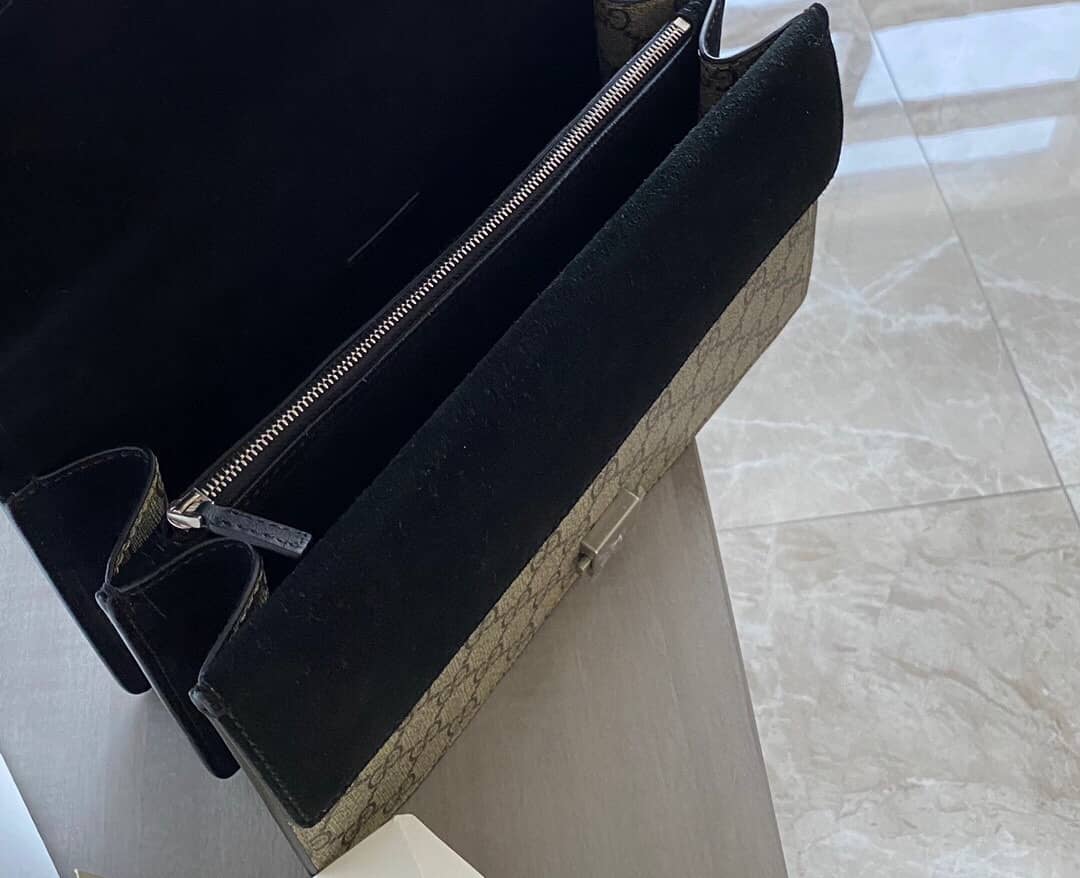 Gvc*1 GG Svp*me Dionysus Chain Replica Shoulder Bag Gray Black 400249