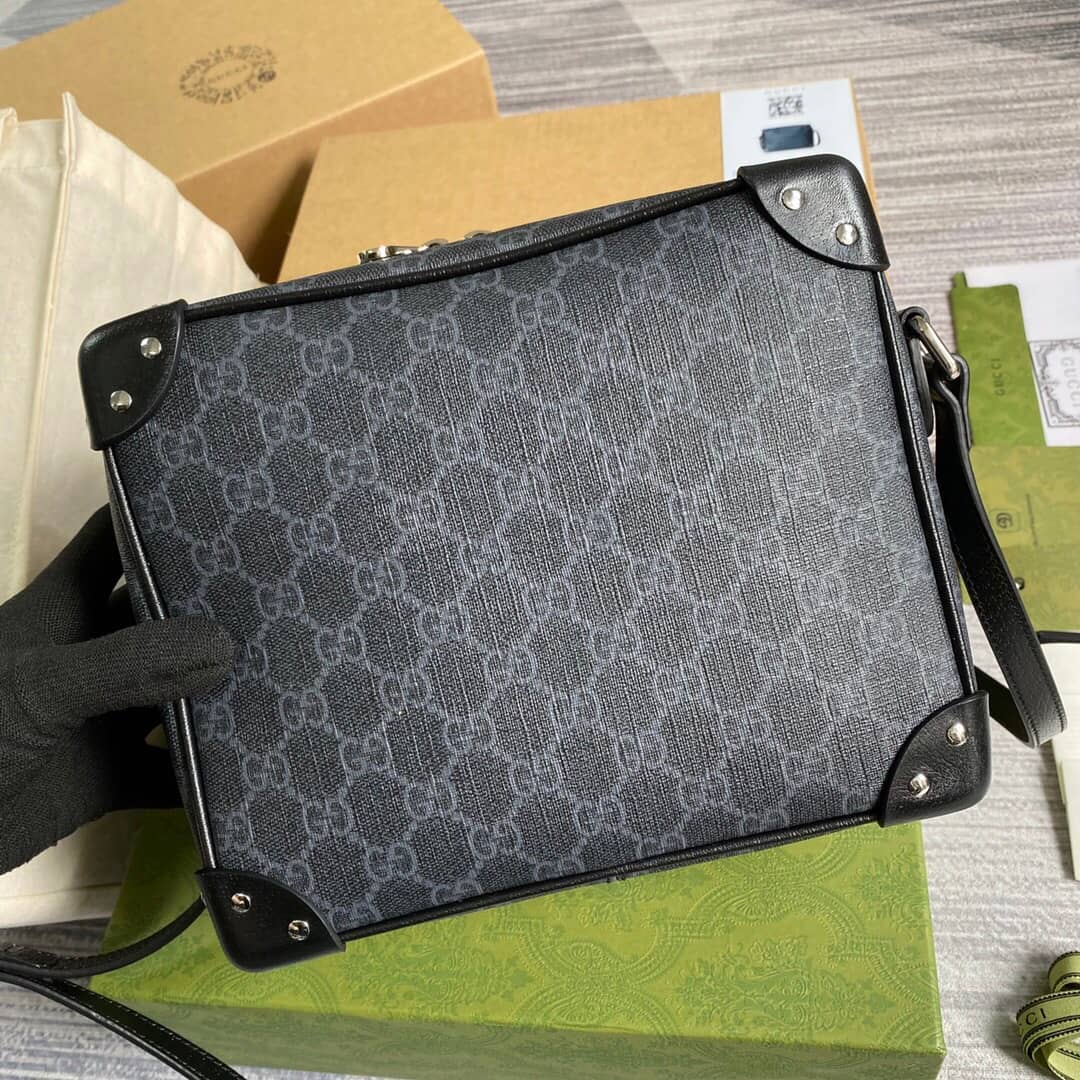 Gvc*1 GG Svp*me Leather Shoulder Bag Replica Blue 626363