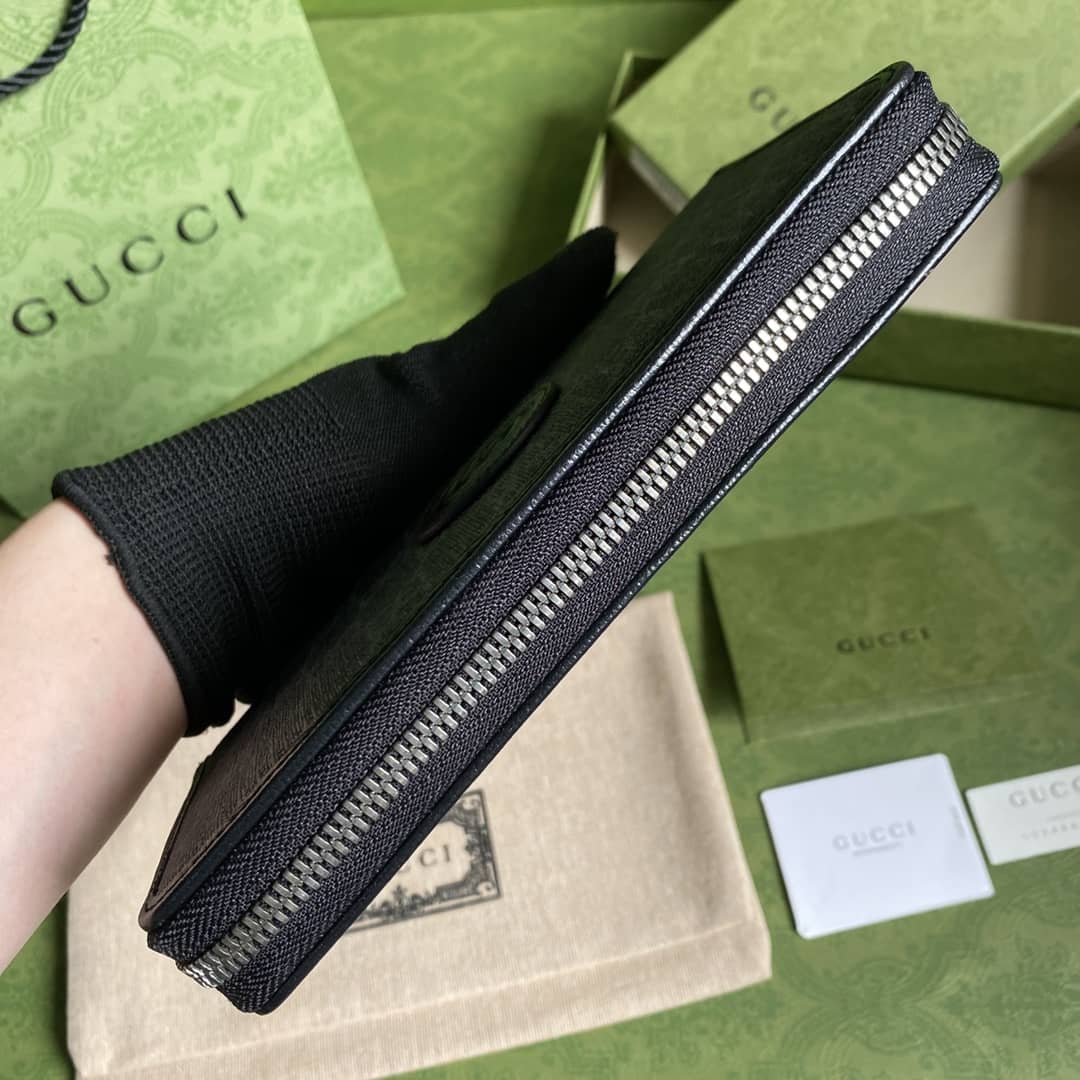 Gvc*1 Interlocking G Zip Around Wallet Replica 673003