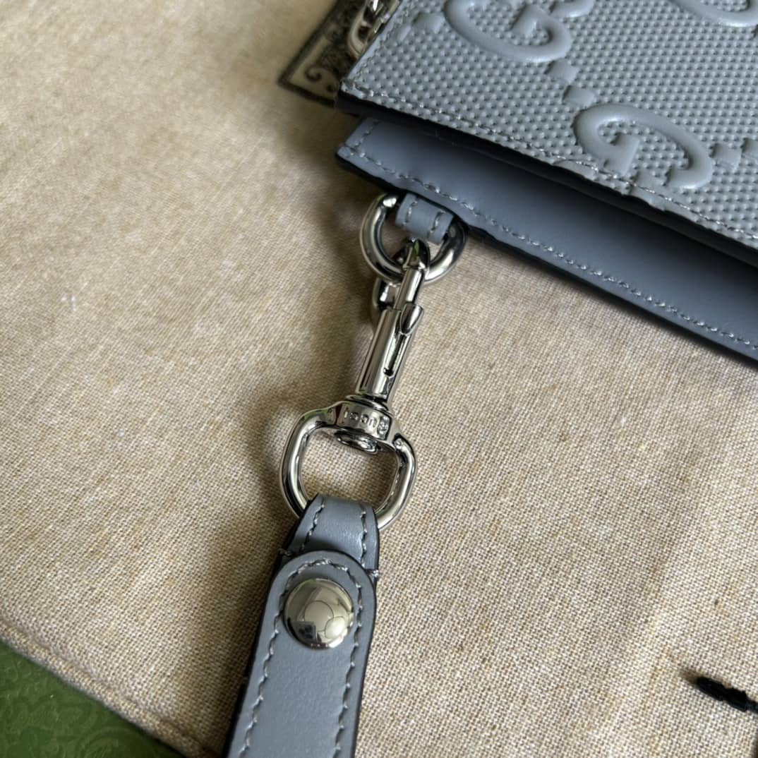 Gvc*1 Mens GG Embossed Pouch 625569 Replica Clutch
