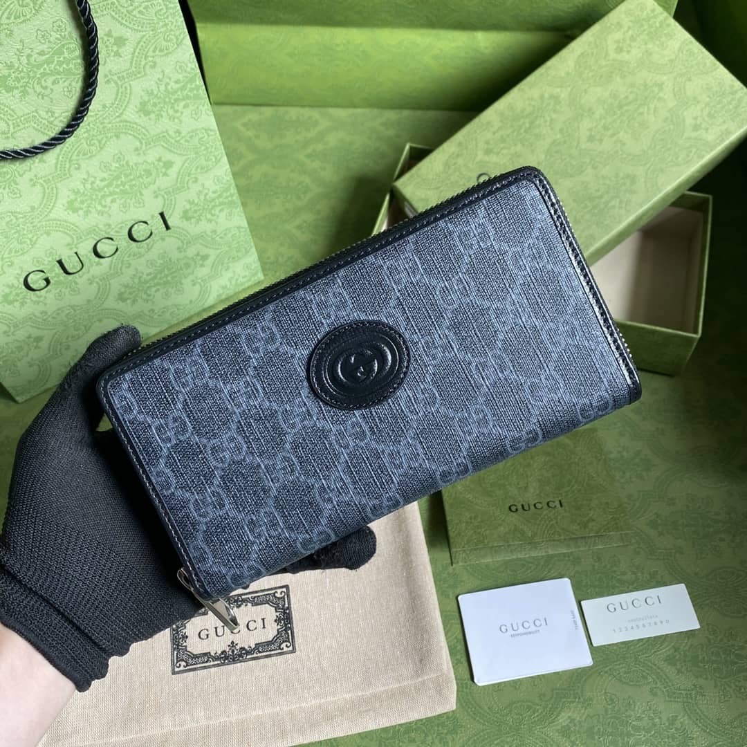 Gvc*1 Interlocking G Zip Around Wallet Replica 673003