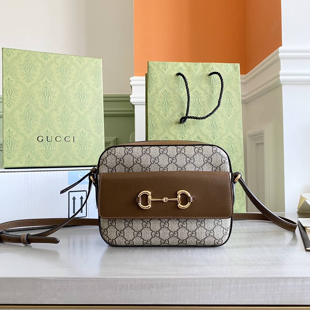 Gvc*1 Horsebit 1955 GG Crossbody Bag Replica Brown 645454