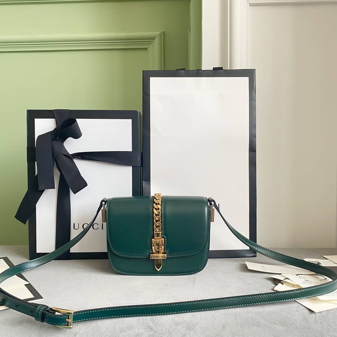 Gvc*1 Ladies Mini Sylvie Shoulder Bag Replica Green 615965