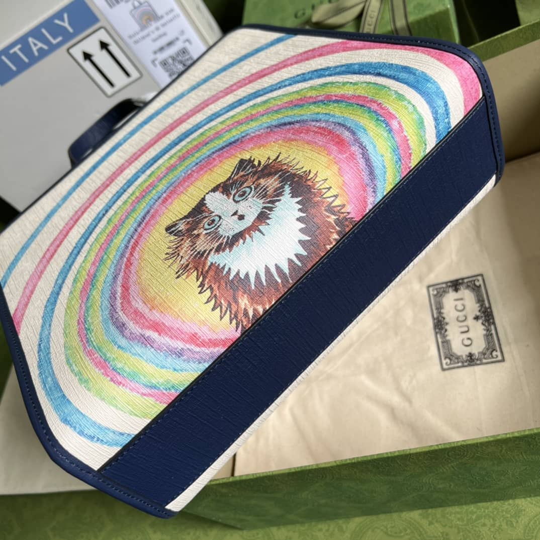 Gvc*1 Children Cat Rainbow Print 605614 Replica Tote Bag