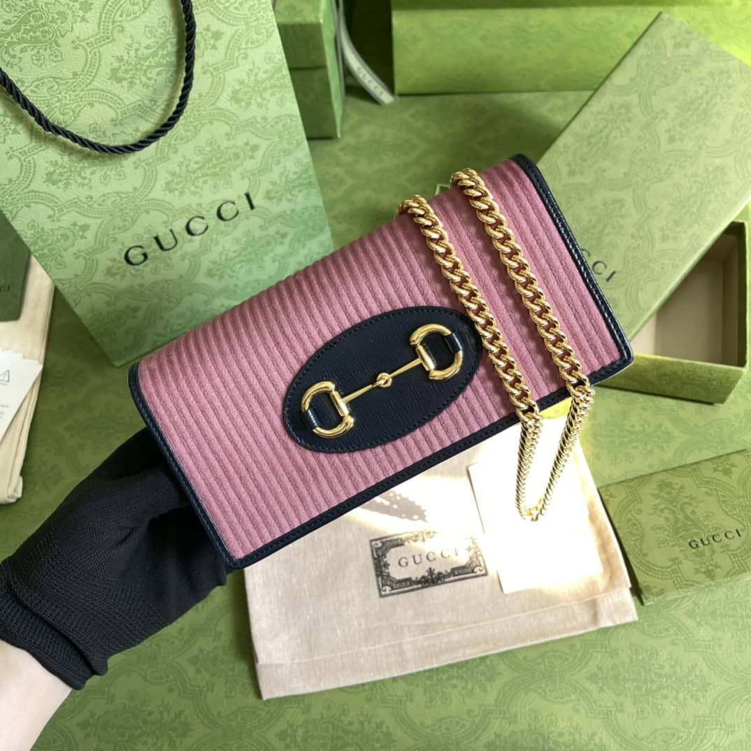 Gvc*1 1955 Horsebit Chain Wallet Replica 621892