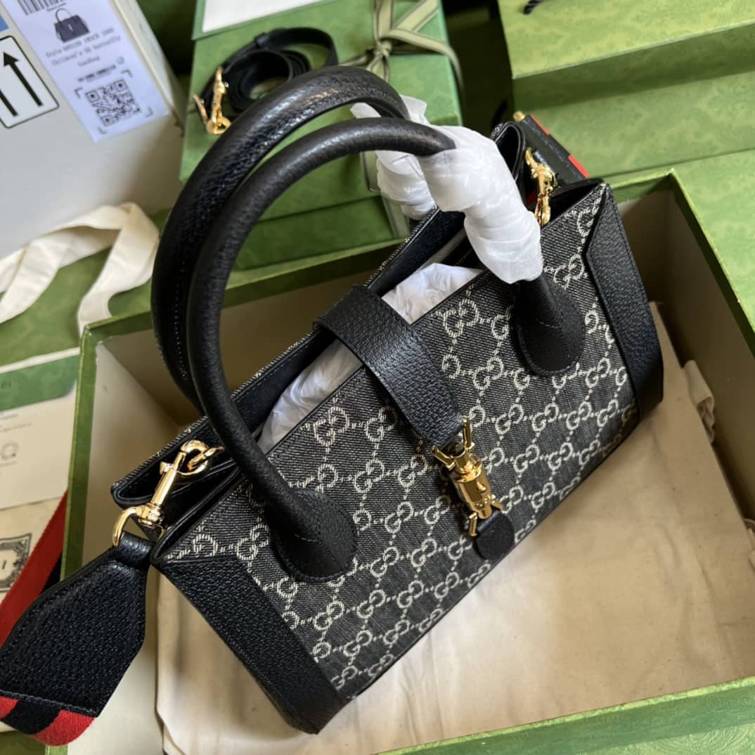 Gvc*1 GG Jackie 1961 Denim Replica Tote Bag 685129