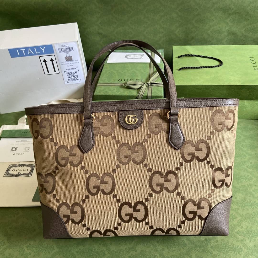 Gvc*1 Ophidia Jumbo GG Canvas Medium Tote Bag 631685 Replica