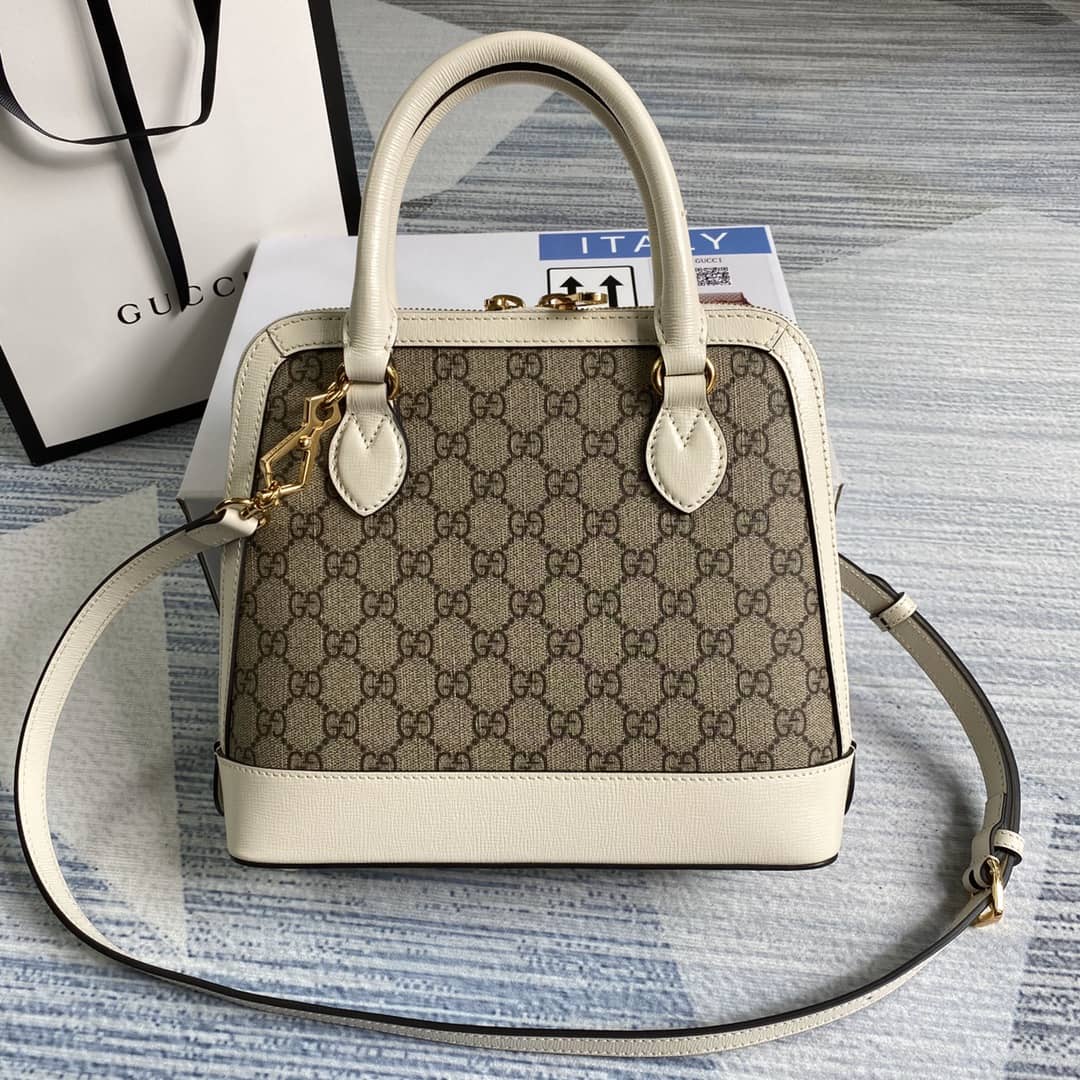 Gvc*1 1955 Horsebit Polkadot Handle Bag Replica 621220