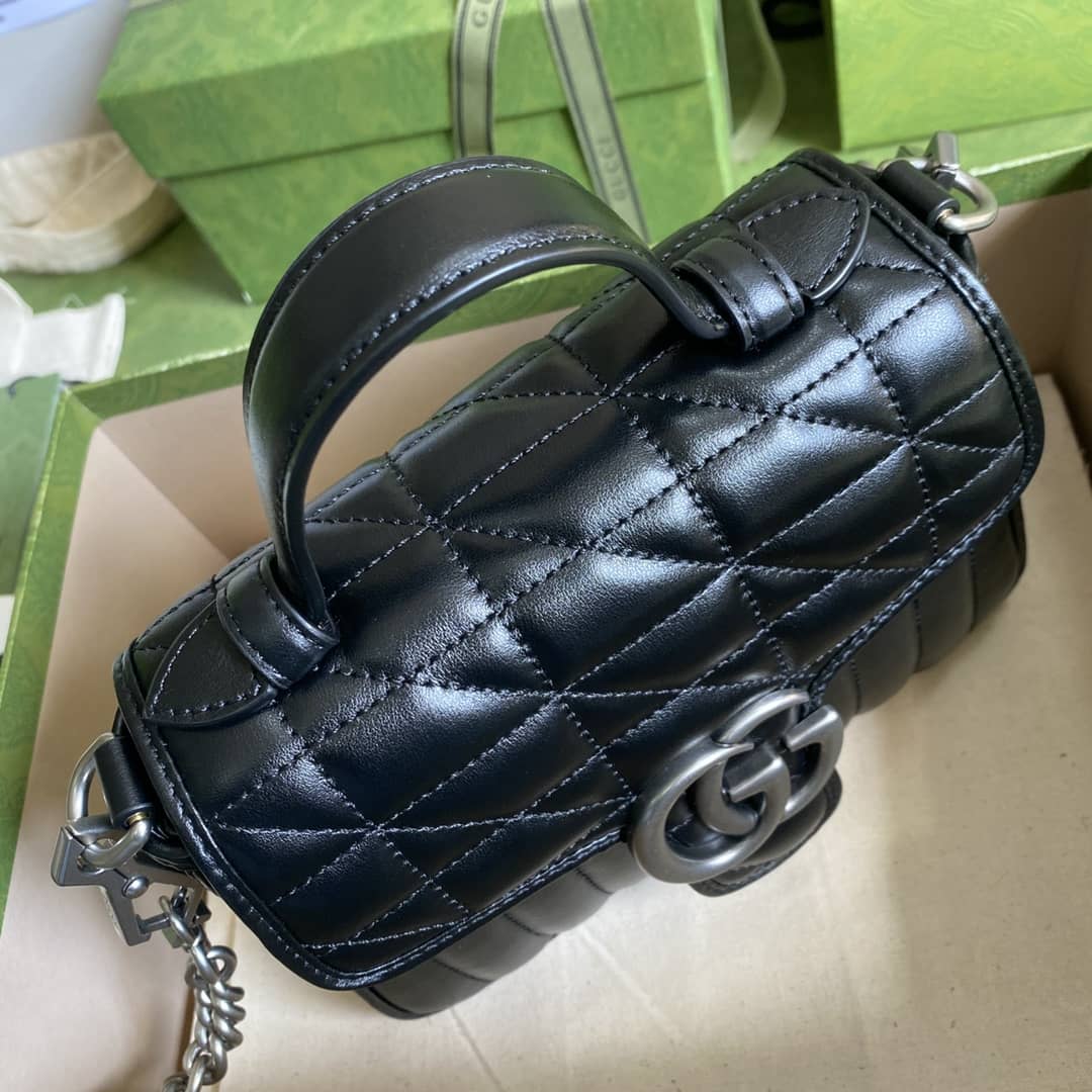 Gvc*1 Marmont GG Mini Top Handle Bag Replica 583571