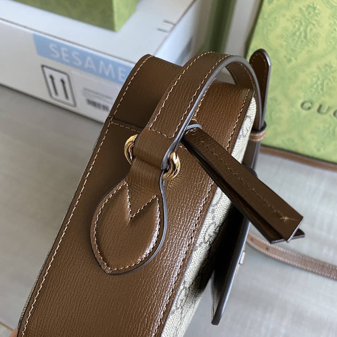 Gvc*1 Horsebit 1955 GG Crossbody Bag Replica Brown 645454