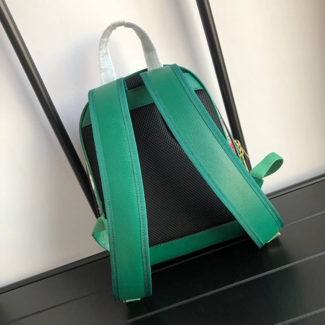 Gvc*1 Ophidia Flora Small GG Svp*me Canvas Replica Backpack Green 547965