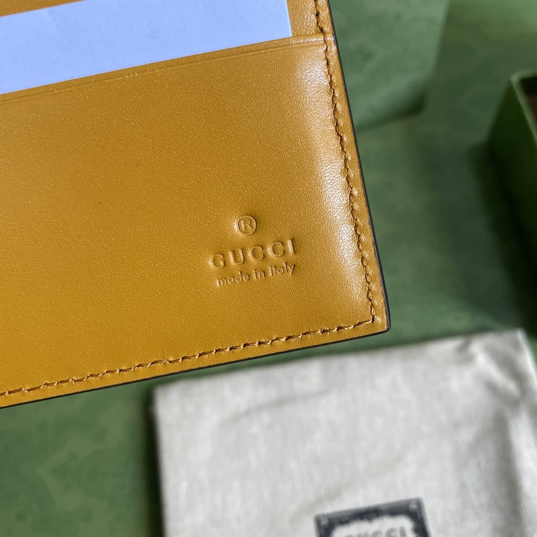 Gvc*1 GG Monogram Leather Folding Wallet Replica 625562