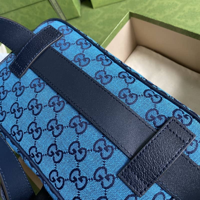 Gvc*1 GG Multicolor Belt Bag Replica Blue 658657