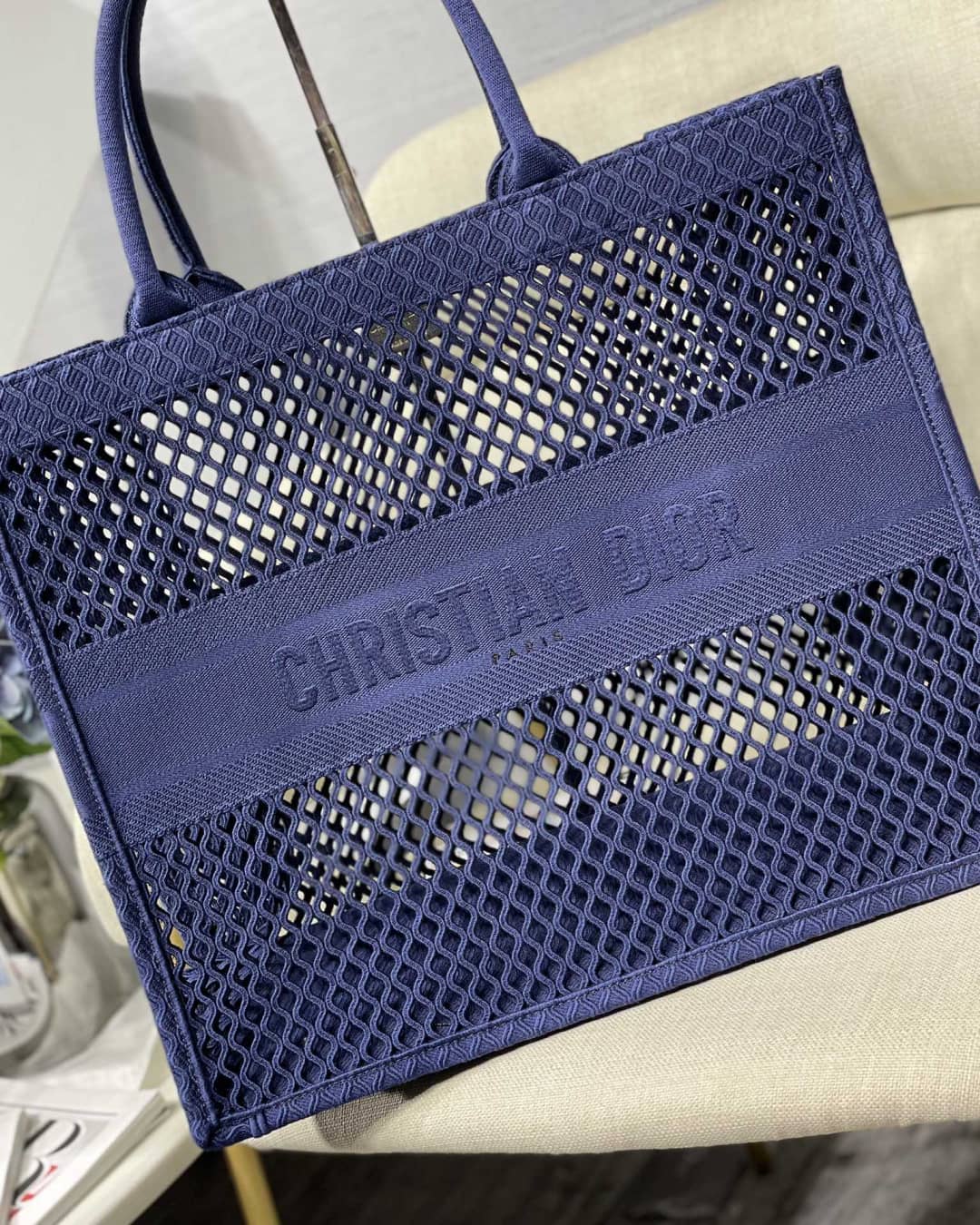 Chr1st1an D10r Mesh Book Tote Bag Dupe