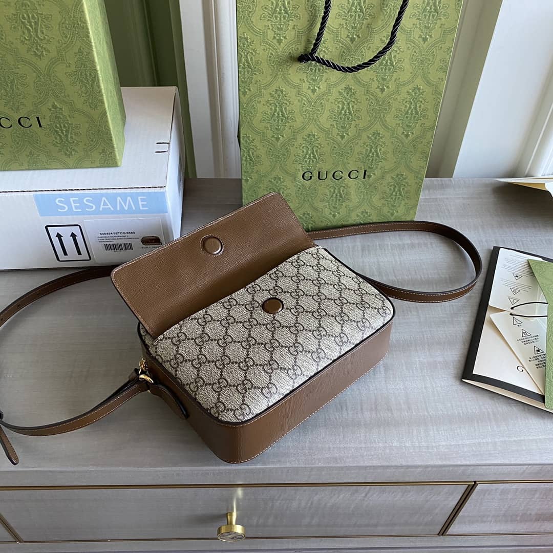 Gvc*1 Horsebit 1955 GG Crossbody Bag Replica Brown 645454