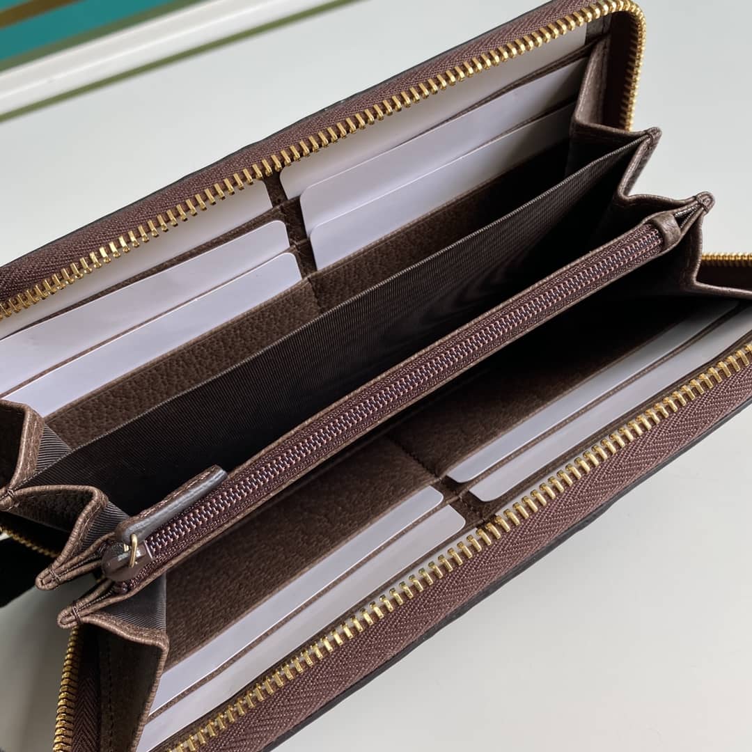 Gvc*1 Ophidia GG Zip Around Wallet Replica 523154