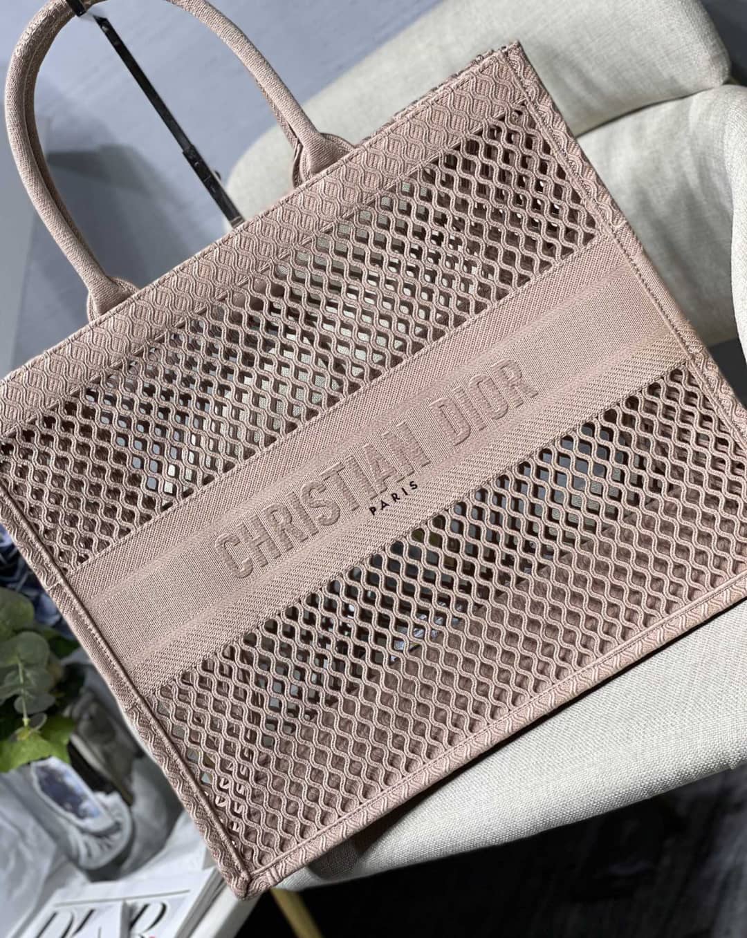 Chr1st1an D10r Mesh Book Tote Bag Dupe