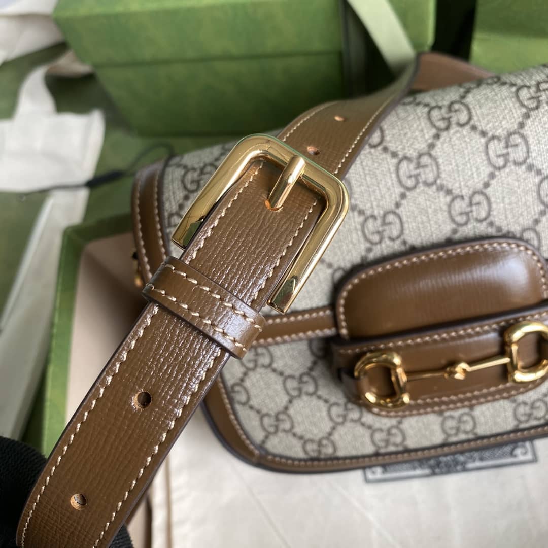 Gvc*1 1955 Horsebit Svp*me GG Canvas Mini Shoulder Bag Replica 658574